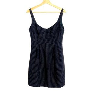 Nanette Lepore Sheath Dress Striped Sleeveless Black Sz 6